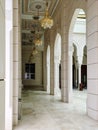 Sendayan, Malaysia-ÃÂ December 15, 2019: View of corridor at Sri Sendayan Mosque, This mosque is donated by TS Rashid hussain.